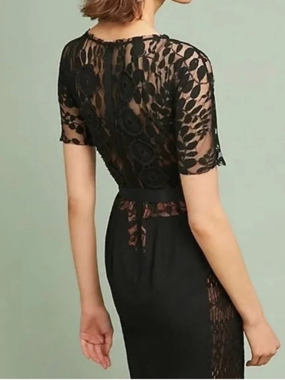 NWOT Anthropologie Beguile by Byron Lars Carissima Sheath in Black Dress SIZE 12 - Picture 3 of 15